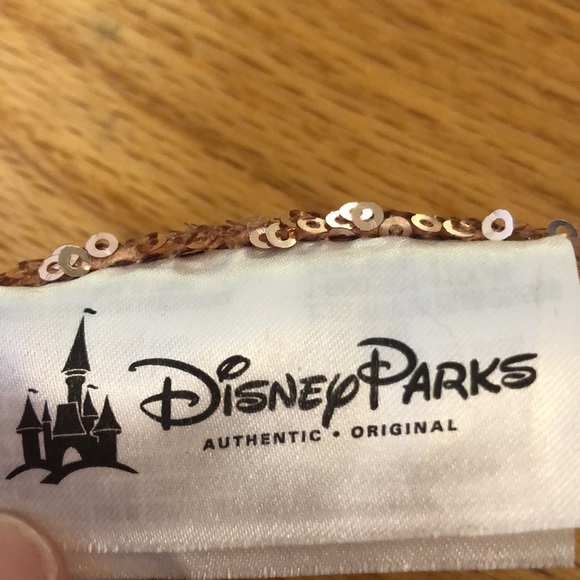 Rose Gold & Pink Minnie Mouse Sequin Ear Headband - Picture 5 of 5